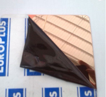 SS201 304 feuille d'acier inoxydable de miroir de l'or 316 430